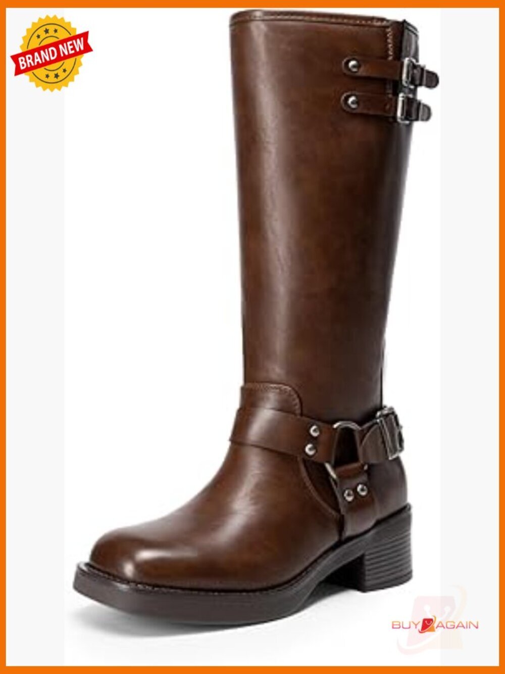 Knee High Combat Boots Chunky Heel Lace Up Side Zipper